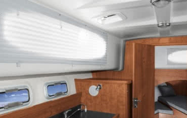 Żaluzja plisowana na napy do łodzi i kampingów