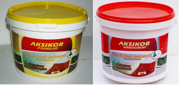 Aksikor - zestaw farb do blach dachowych 