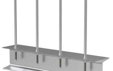 Słupek asekuracyjny HLB 700 do ochrony przed upadkiem z wysokości dla trzech osób