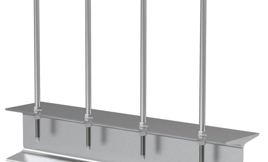 Słupek asekuracyjny HLB 700 do ochrony przed upadkiem z wysokości dla trzech osób