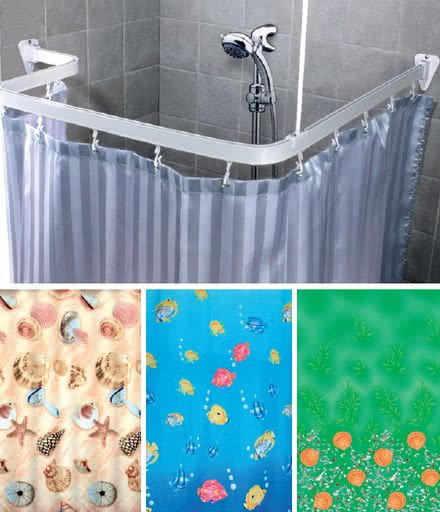 Zasłony/drążki prysznicowe