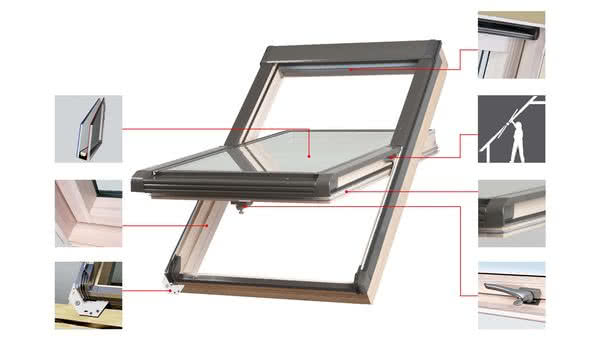 Obrotowe okna dachowe ISO E3