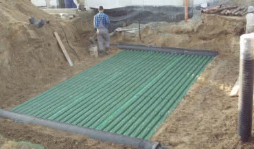 Montaż GWC Geostrong pod płytą fundamentową